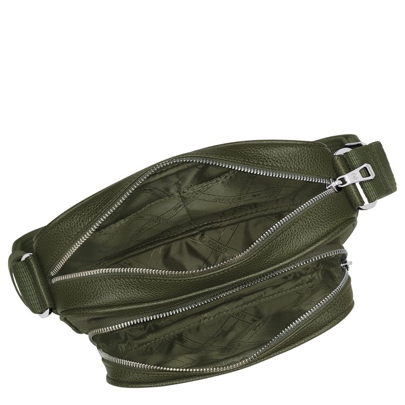 Khaki Men's Longchamp Le Foulonné S Crossbody Bags | 3078-FYNMK