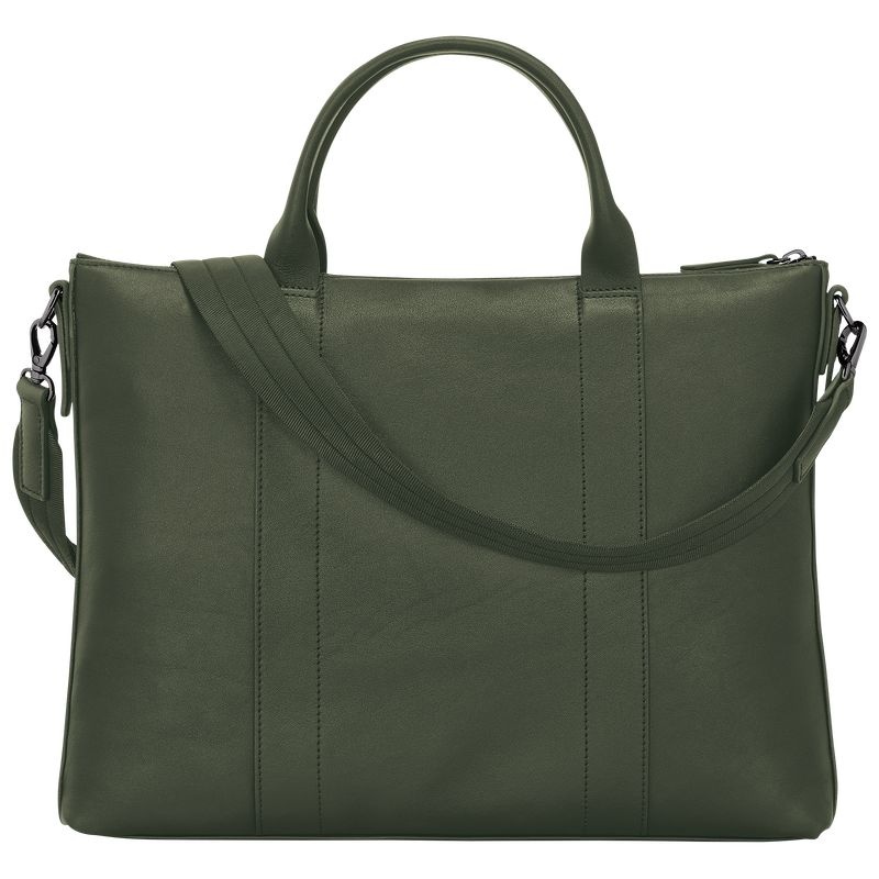 Khaki Women's Longchamp 3D Briefcase | 3851-QPCTW