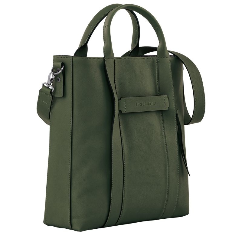 Khaki Women's Longchamp 3D L Tote Bags | 5083-SQIEZ