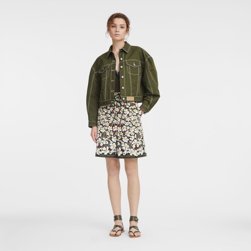 Khaki Women's Longchamp Jackets | 9821-MWRPQ