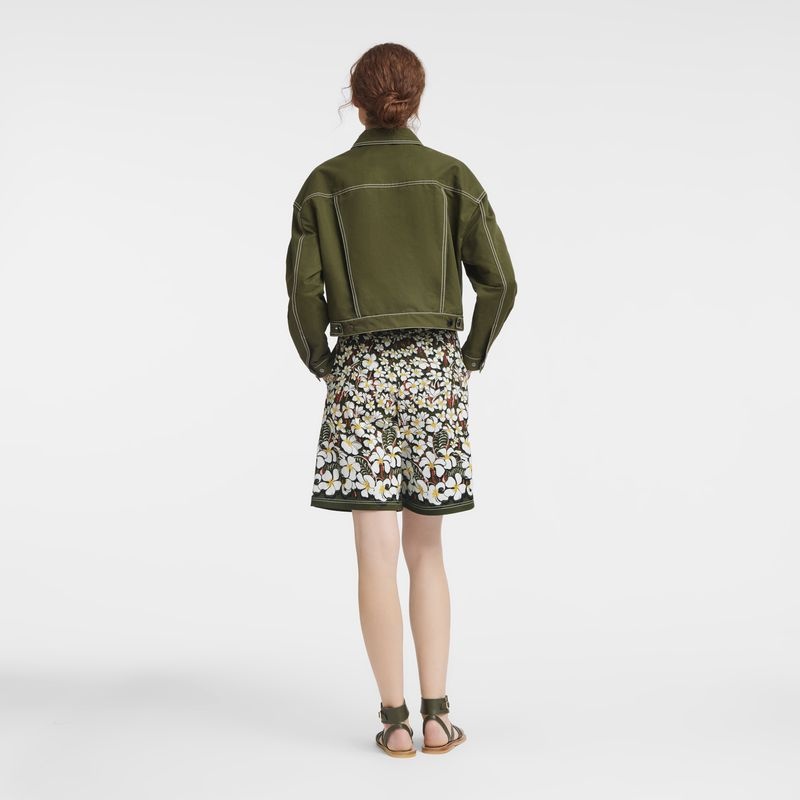 Khaki Women's Longchamp Jackets | 9821-MWRPQ