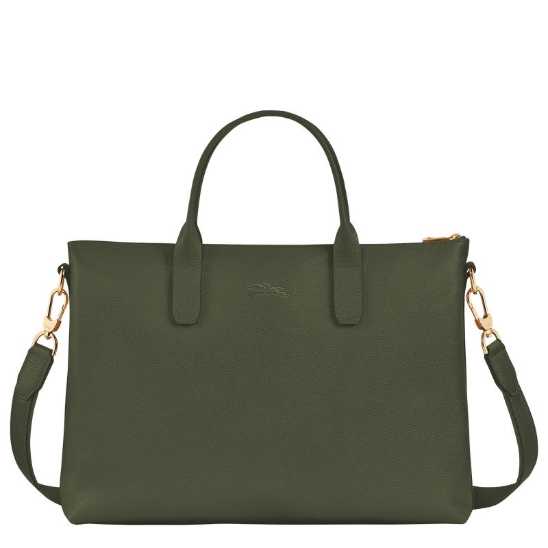 Khaki Women's Longchamp Le Foulonné S Briefcase | 5834-PEZYA