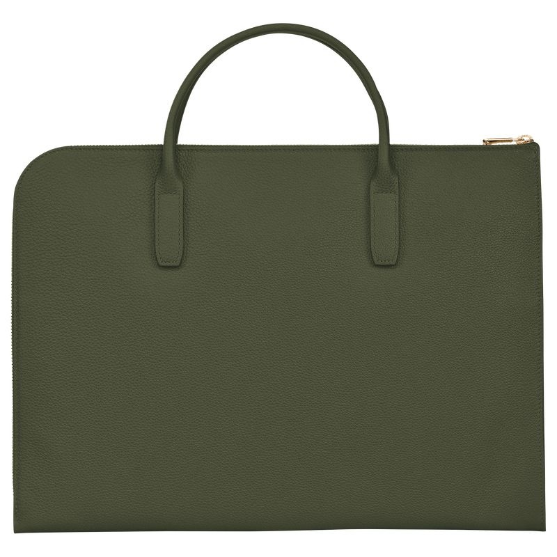 Khaki Women's Longchamp Le Foulonné S Briefcase | 5491-NUXAV