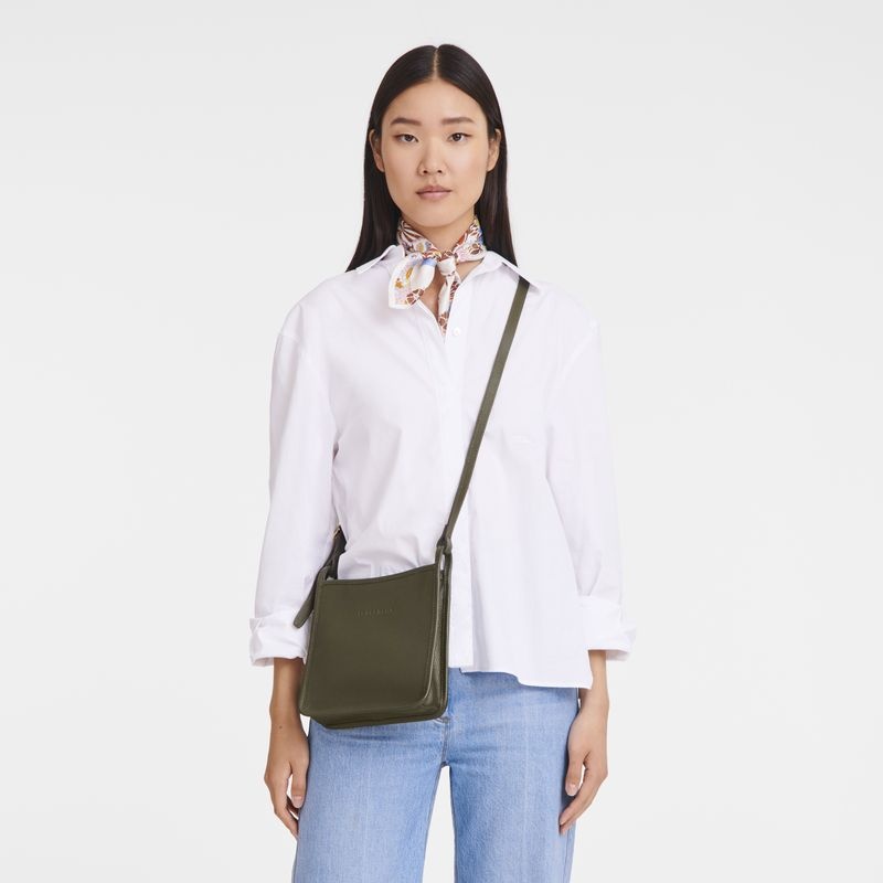 Khaki Women's Longchamp Le Foulonné S Crossbody Bags | 2415-TADYG