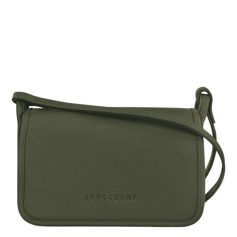 Khaki Women\'s Longchamp Le Foulonné XS Clutch Bag | 7125-TLCOZ