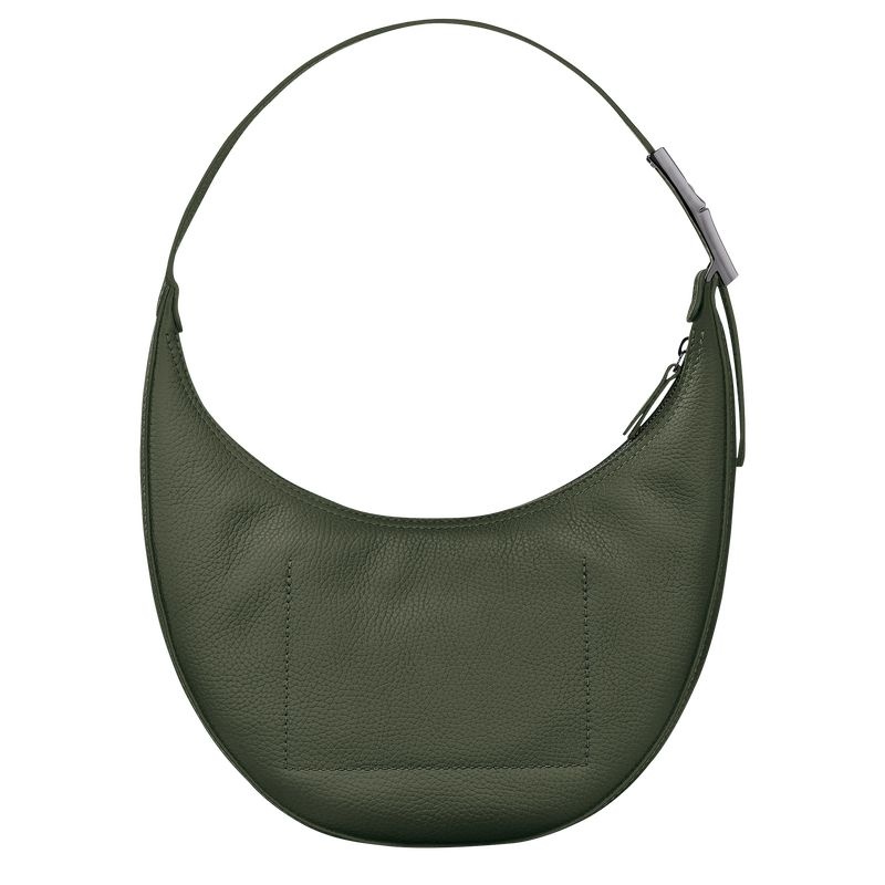 Khaki Women's Longchamp Roseau Essential M Hobo Bag | 1428-YOPTR