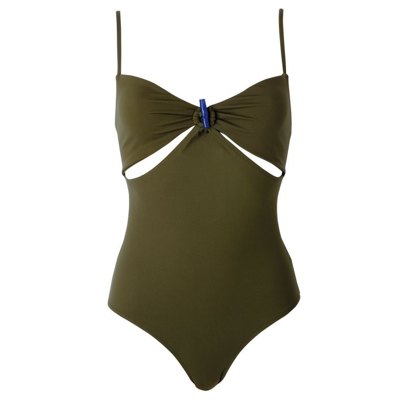 Khaki Women\'s Longchamp Swimsuits | 2109-DFVQJ