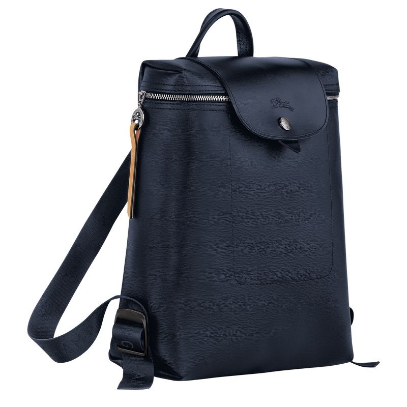 Navy Men's Longchamp Le Pliage City M Backpacks | 0468-GDFPM