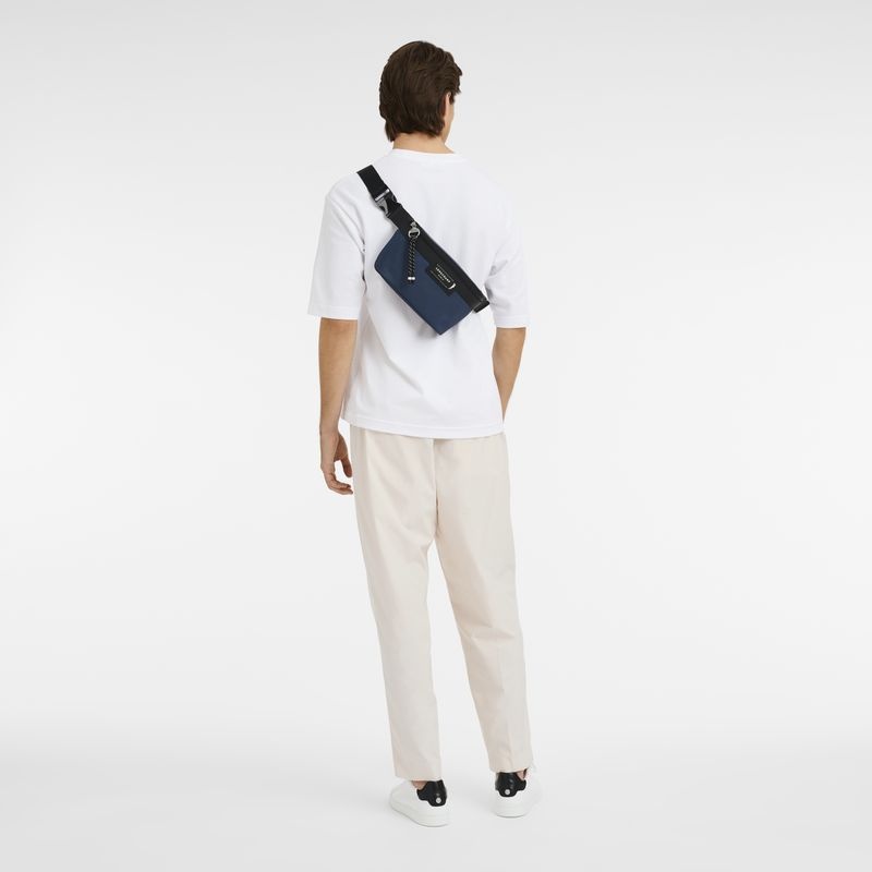 Navy Men's Longchamp Le Pliage Energy M Belt Bags | 1386-YJFOB