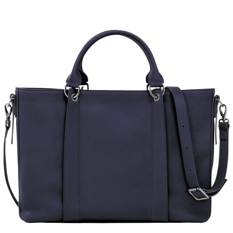 Navy Women's Longchamp 3D L Handbag | 1740-MIKQS