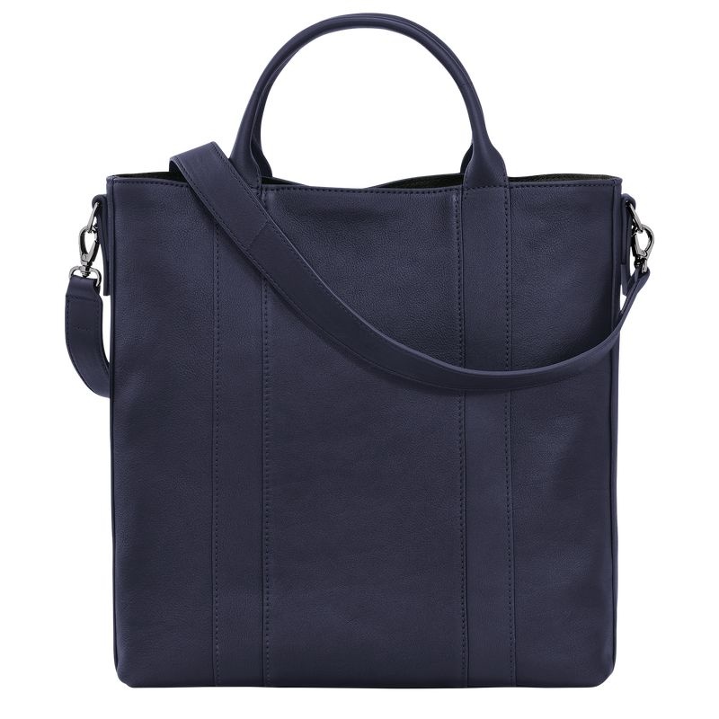 Navy Women's Longchamp 3D L Tote Bags | 3957-PCYBZ