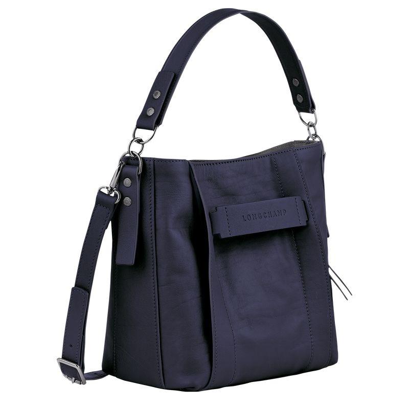 Navy Women's Longchamp 3D S Crossbody Bags | 2468-KNCQM