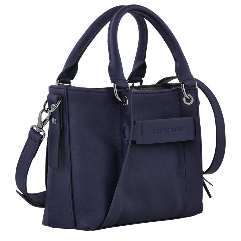 Navy Women's Longchamp 3D S Handbag | 4257-FVEXN