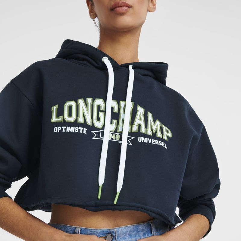 Navy Women's Longchamp Hoodie | 8765-SRWEX