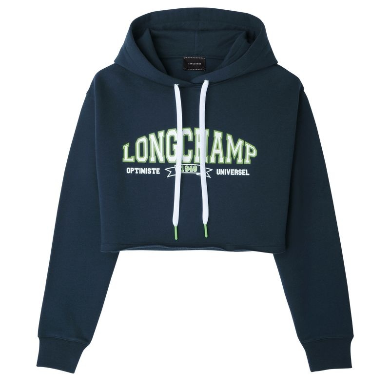 Navy Women\'s Longchamp Hoodie | 8765-SRWEX