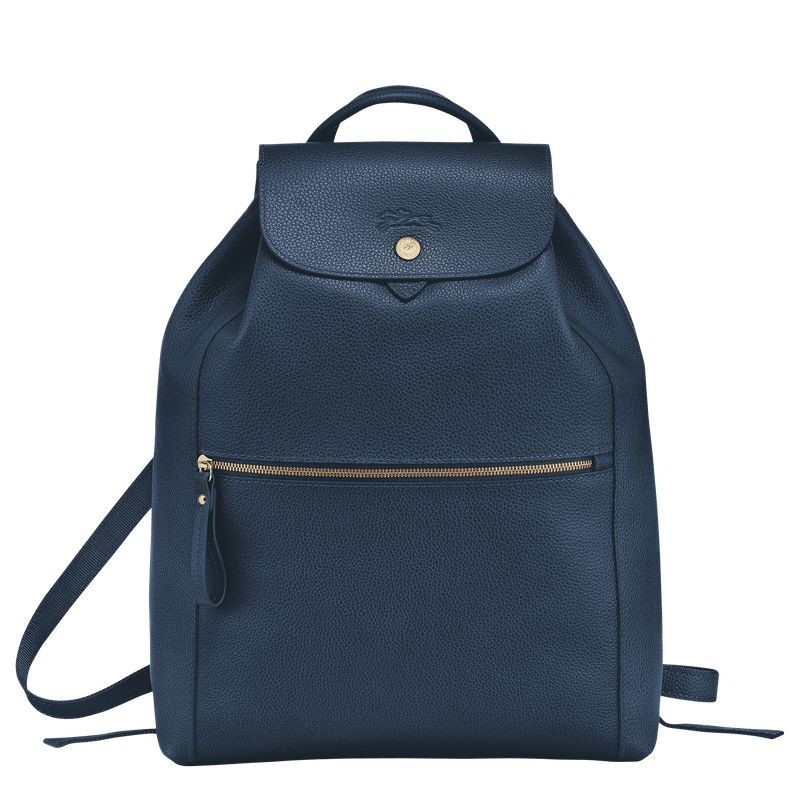 Navy Women\'s Longchamp Le Foulonné Backpacks | 5781-BJOGA