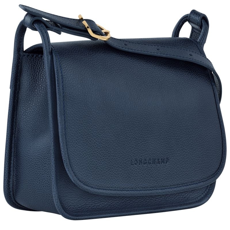 Navy Women's Longchamp Le Foulonné M Crossbody Bags | 7386-MYHSG