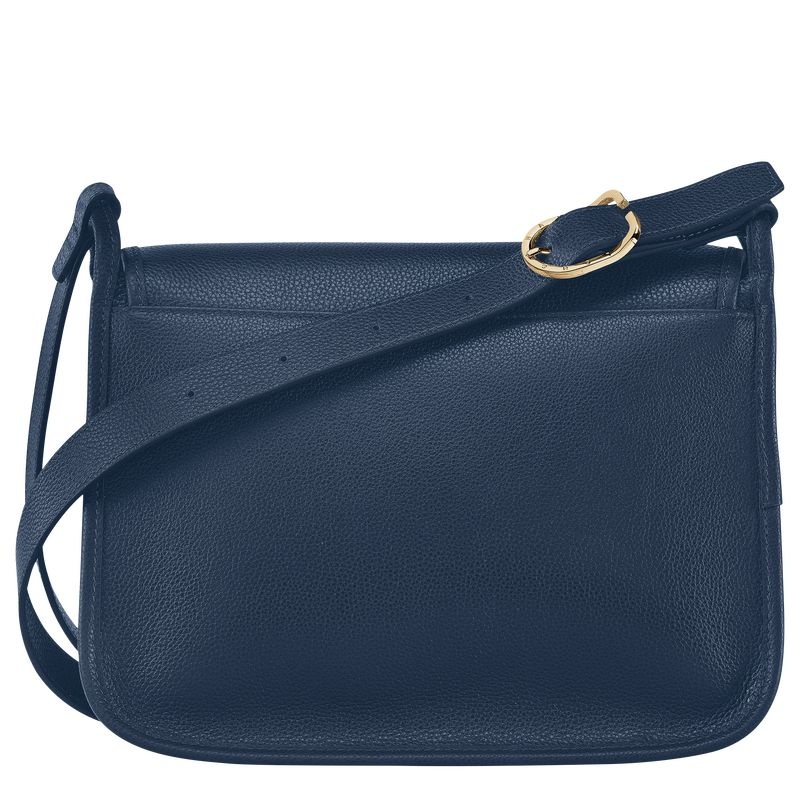 Navy Women's Longchamp Le Foulonné M Crossbody Bags | 8236-VXLAU