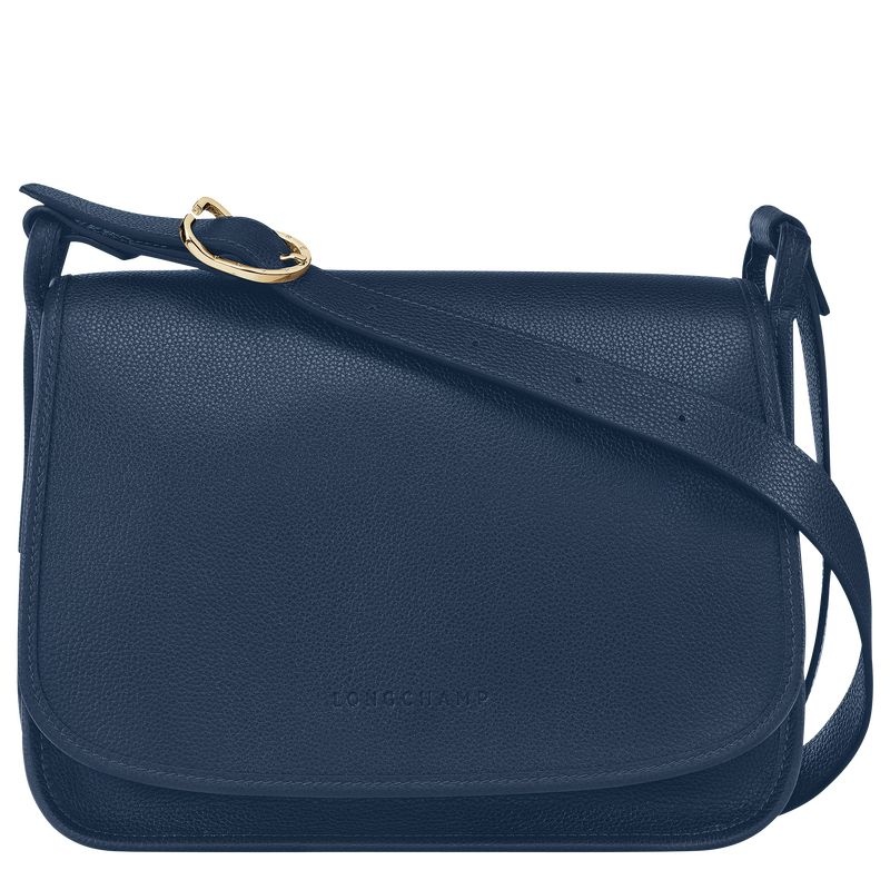 Navy Women\'s Longchamp Le Foulonné M Crossbody Bags | 8236-VXLAU