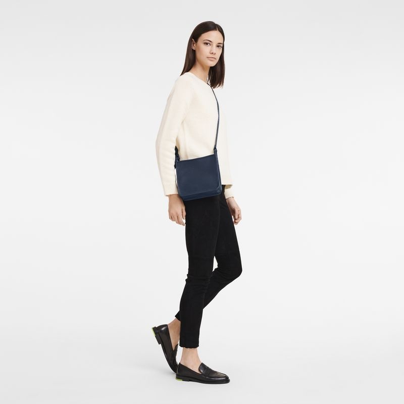 Navy Women's Longchamp Le Foulonné S Crossbody Bags | 4015-SGMRJ