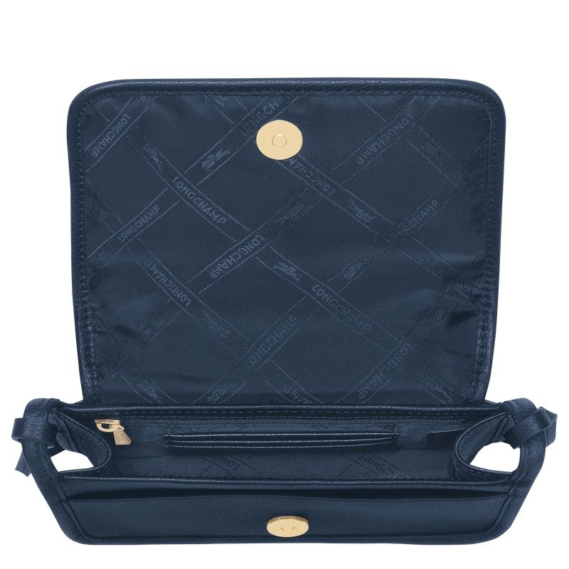 Navy Women's Longchamp Le Foulonné XS Clutch Bag | 5120-GQKYL