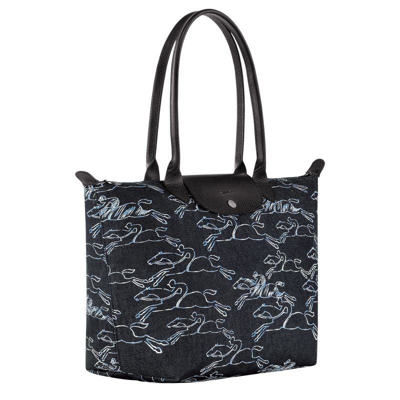 Navy Women's Longchamp Le Pliage Collection L Tote Bags | 2915-SRNYD