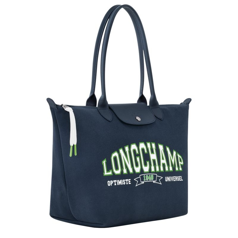 Navy Women's Longchamp Le Pliage Collection L Tote Bags | 6170-TWFEI