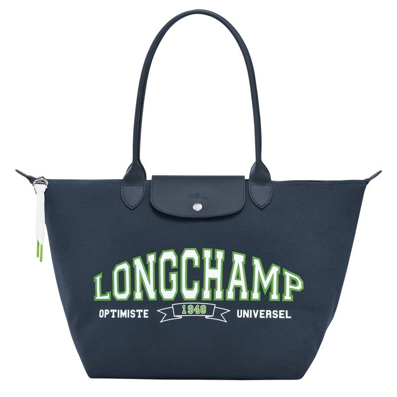 Navy Women\'s Longchamp Le Pliage Collection L Tote Bags | 6170-TWFEI