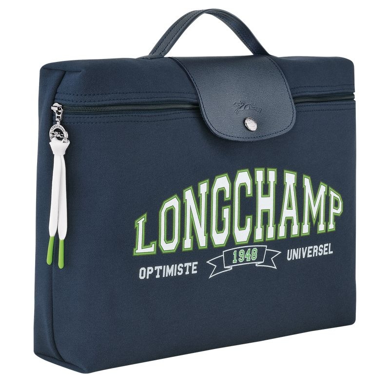 Navy Women's Longchamp Le Pliage Collection Briefcase | 1048-AQFGR