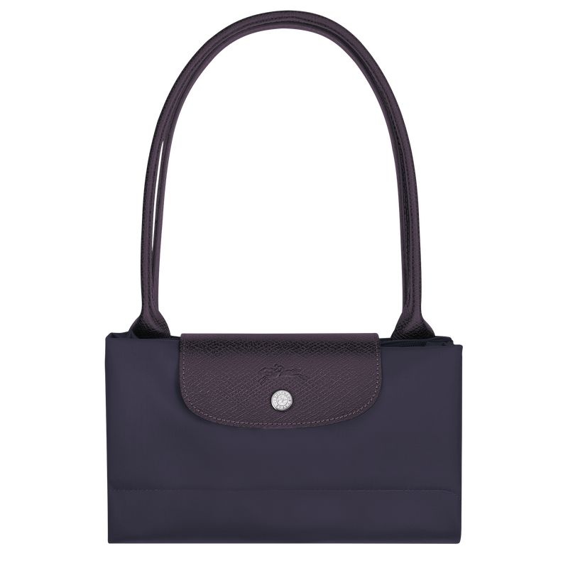 Navy Women's Longchamp Le Pliage Green L Tote Bags | 0573-DAUOK