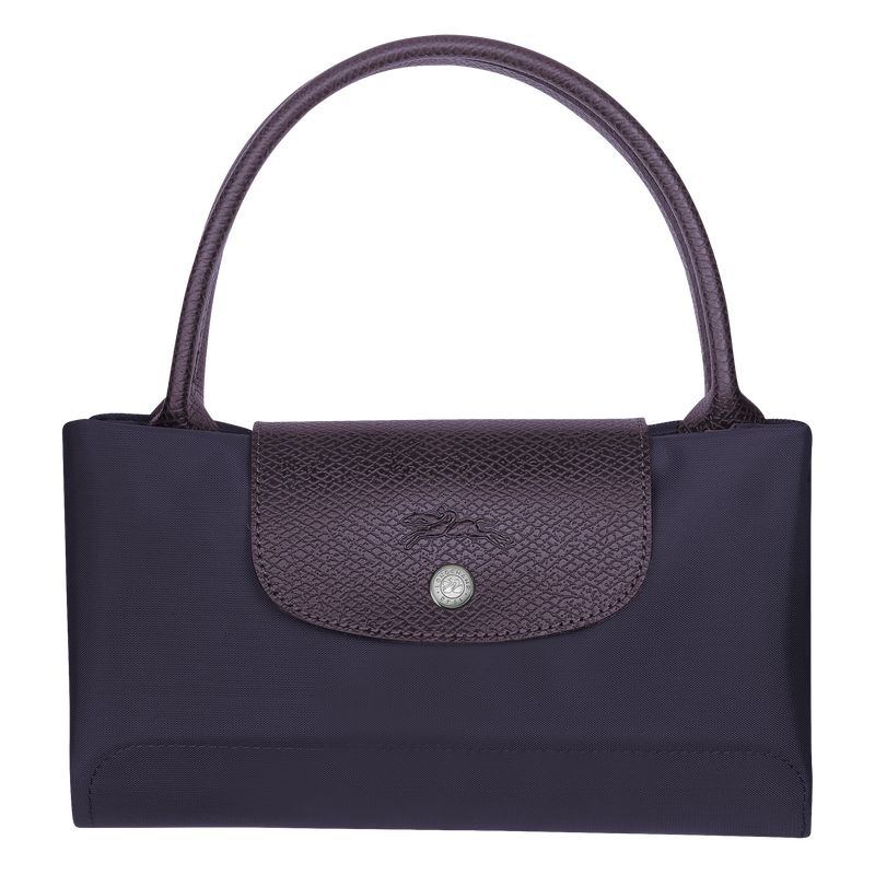 Navy Women's Longchamp Le Pliage Green M Handbag | 5083-LXEPR