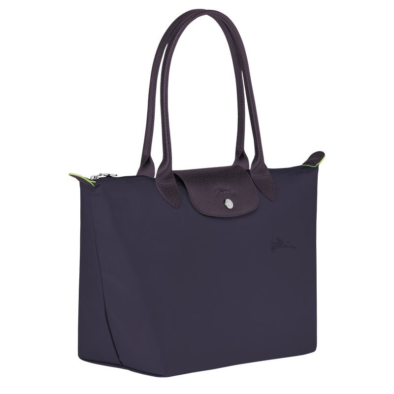 Navy Women's Longchamp Le Pliage Green M Tote Bags | 9528-MJKFX