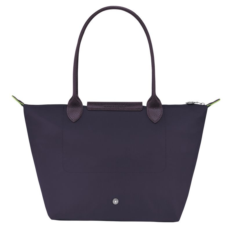 Navy Women's Longchamp Le Pliage Green M Tote Bags | 9528-MJKFX