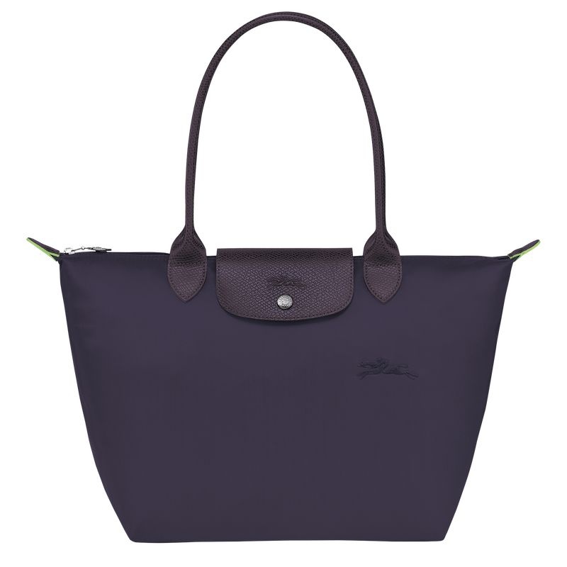 Navy Women\'s Longchamp Le Pliage Green M Tote Bags | 9528-MJKFX