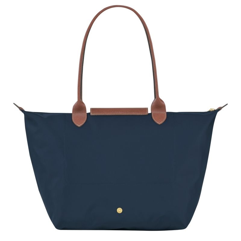 Navy Women's Longchamp Le Pliage Original L Tote Bags | 3726-YKGVT