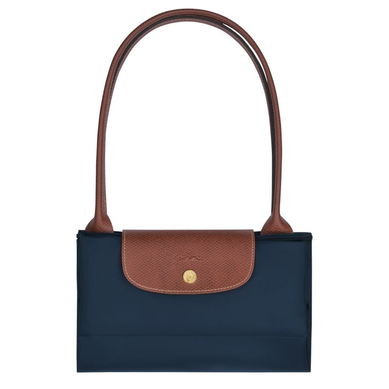 Navy Women's Longchamp Le Pliage Original L Tote Bags | 3726-YKGVT