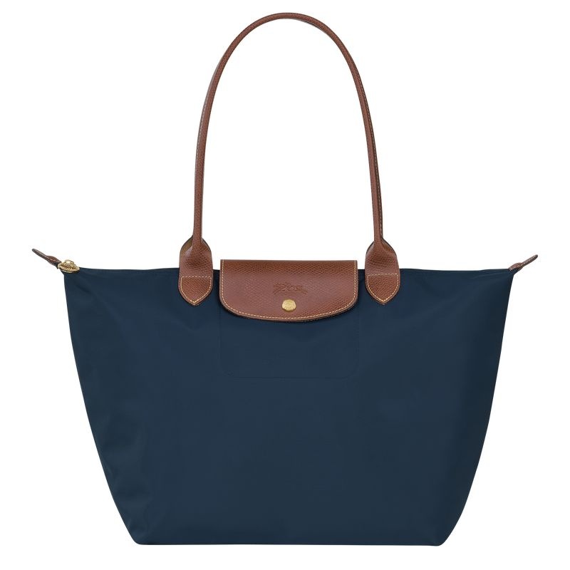 Navy Women\'s Longchamp Le Pliage Original L Tote Bags | 3726-YKGVT