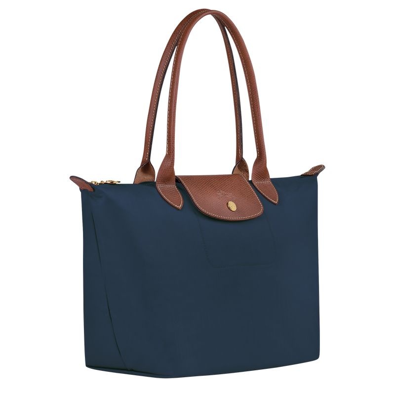 Navy Women's Longchamp Le Pliage Original M Tote Bags | 4751-NGJDL