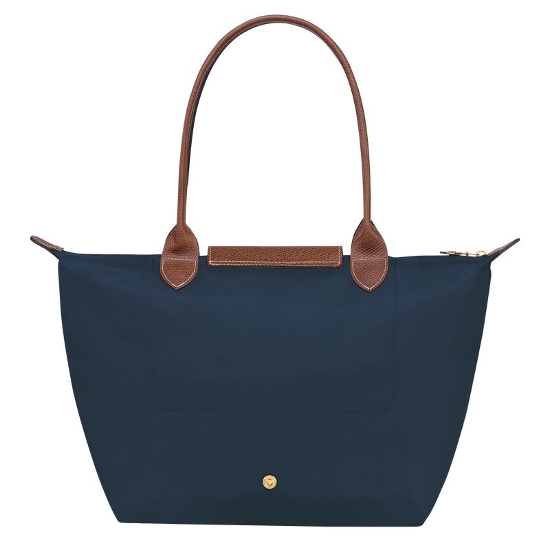 Navy Women's Longchamp Le Pliage Original M Tote Bags | 4751-NGJDL