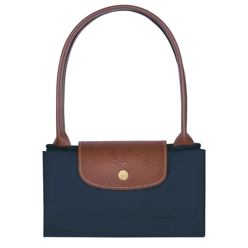 Navy Women's Longchamp Le Pliage Original M Tote Bags | 4751-NGJDL