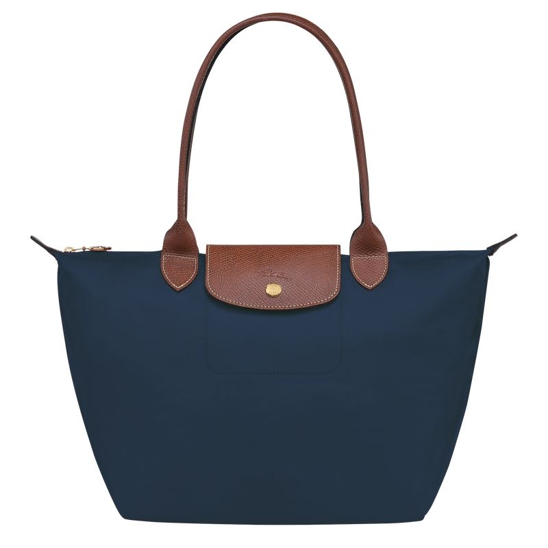 Navy Women\'s Longchamp Le Pliage Original M Tote Bags | 4751-NGJDL