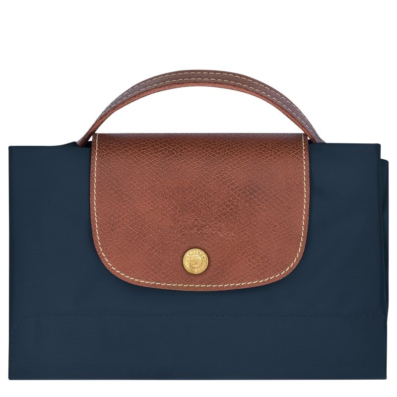 Navy Women's Longchamp Le Pliage Original S Briefcase | 0369-MWXJY