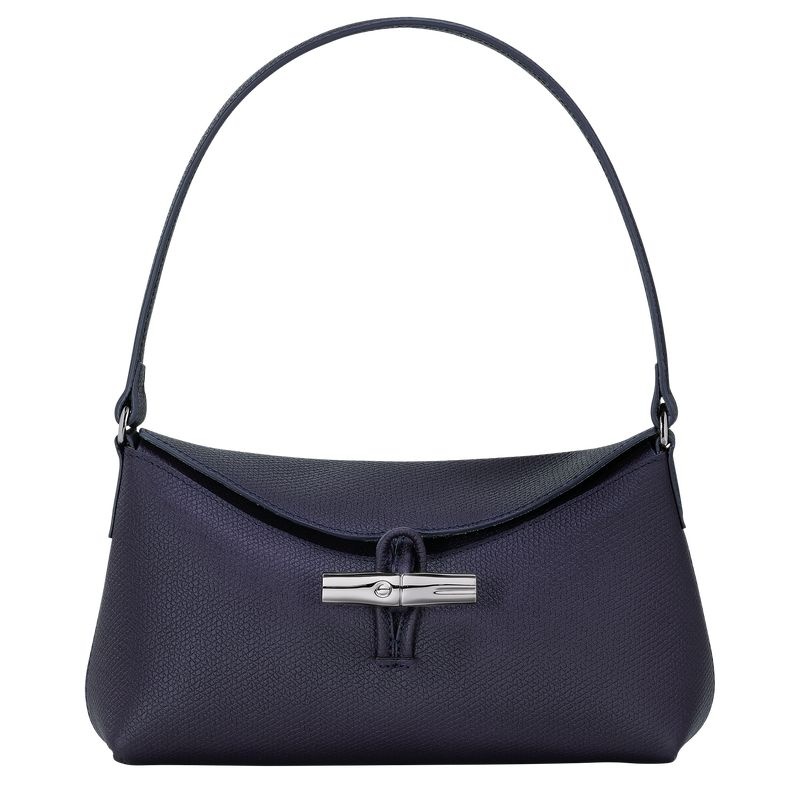 Navy Women\'s Longchamp Roseau S Hobo Bag | 1652-UZJBT