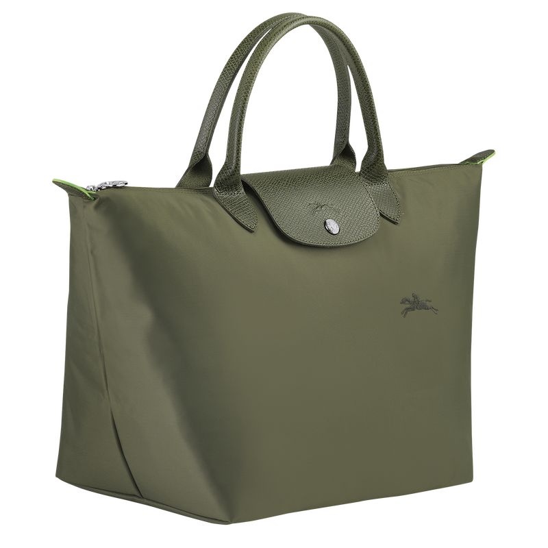 Olive Women's Longchamp Le Pliage Green M Handbag | 1698-OAJYL