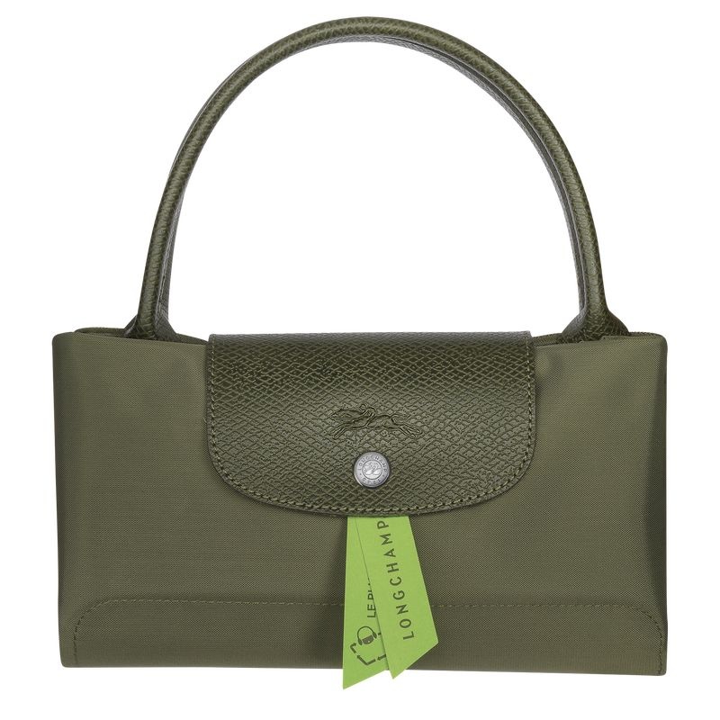 Olive Women's Longchamp Le Pliage Green M Handbag | 1698-OAJYL