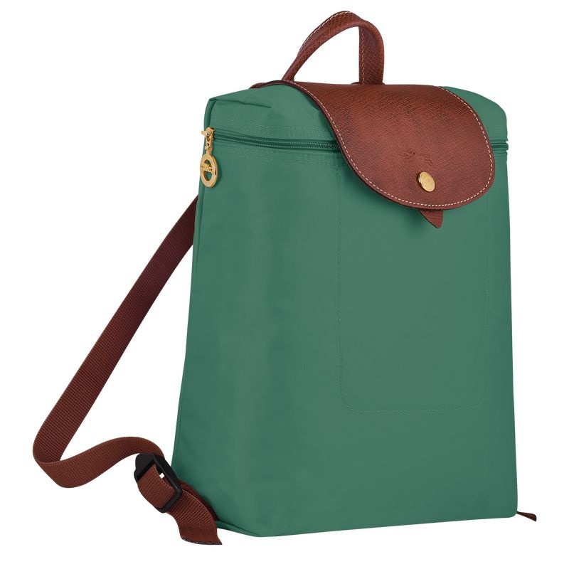 Olive Women's Longchamp Le Pliage Original M Backpacks | 4762-WGYFL