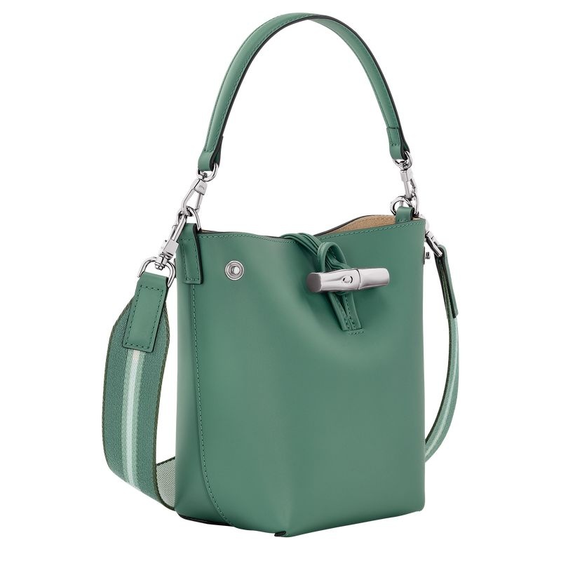 Olive Women's Longchamp Roseau XS Bucket Bags | 6584-UXHLA