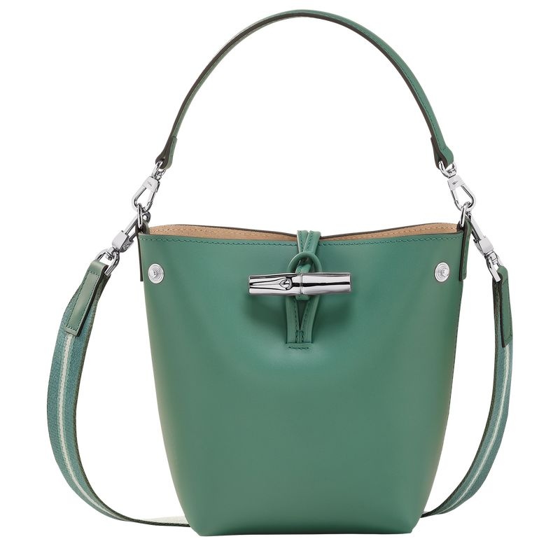 Olive Women\'s Longchamp Roseau XS Bucket Bags | 6584-UXHLA