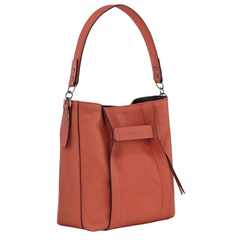 Orange Women's Longchamp 3D M Hobo Bag | 2754-HSRQA