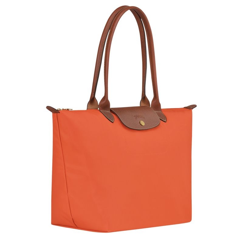 Orange Women's Longchamp Le Pliage Original L Tote Bags | 5012-DSGCT